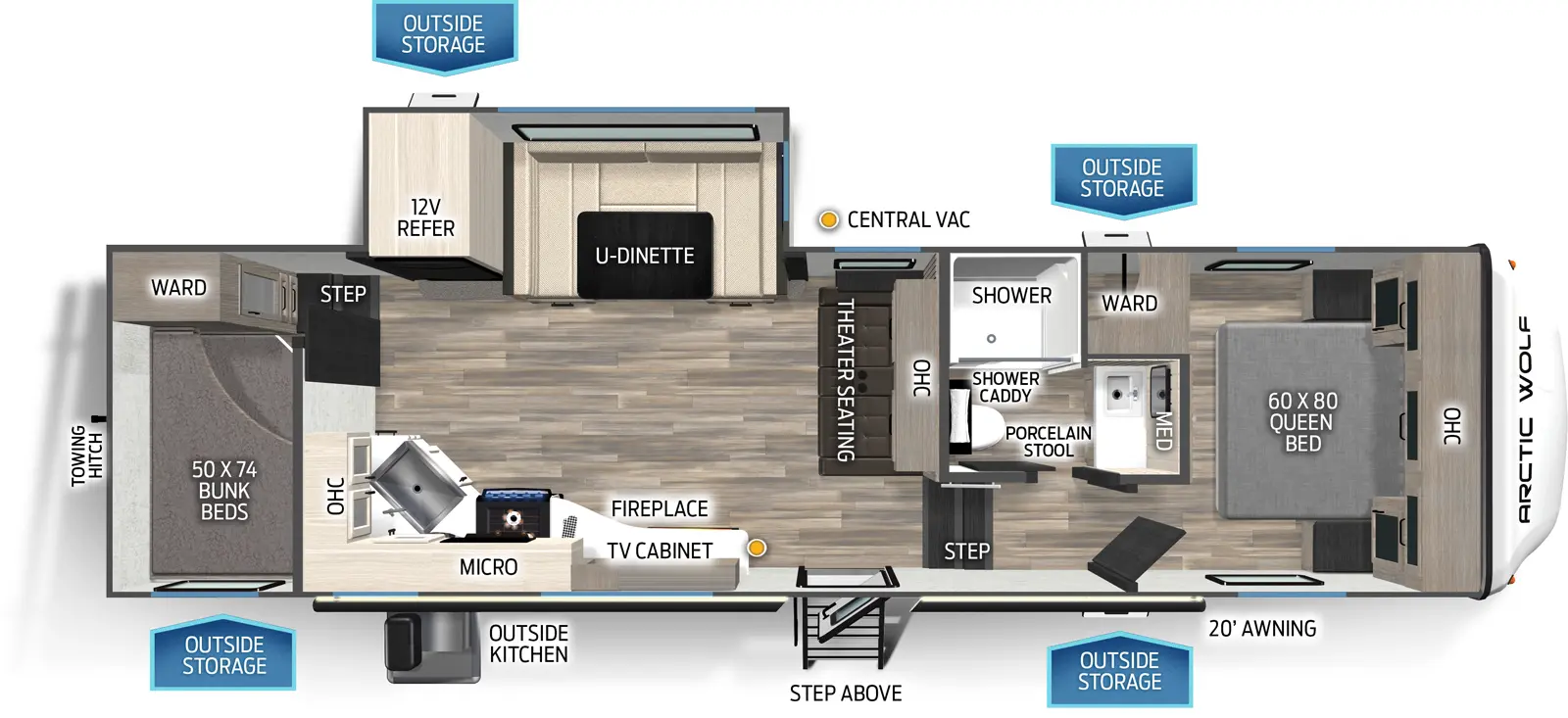 Arctic Wolf 278BHS Floorplan